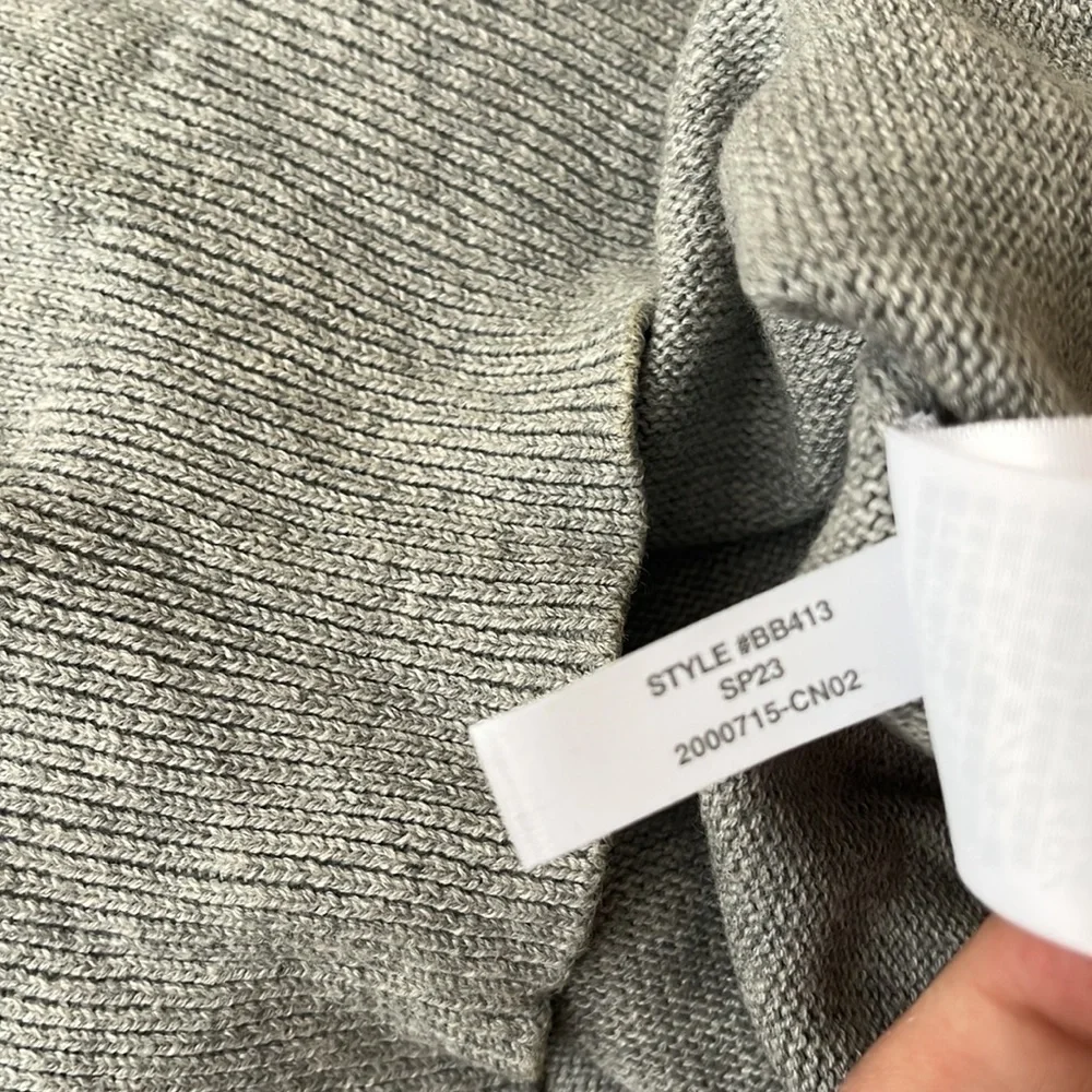 Re Imagined by J Crew Silver Sweater Pullover 1/4 Zip Cotton